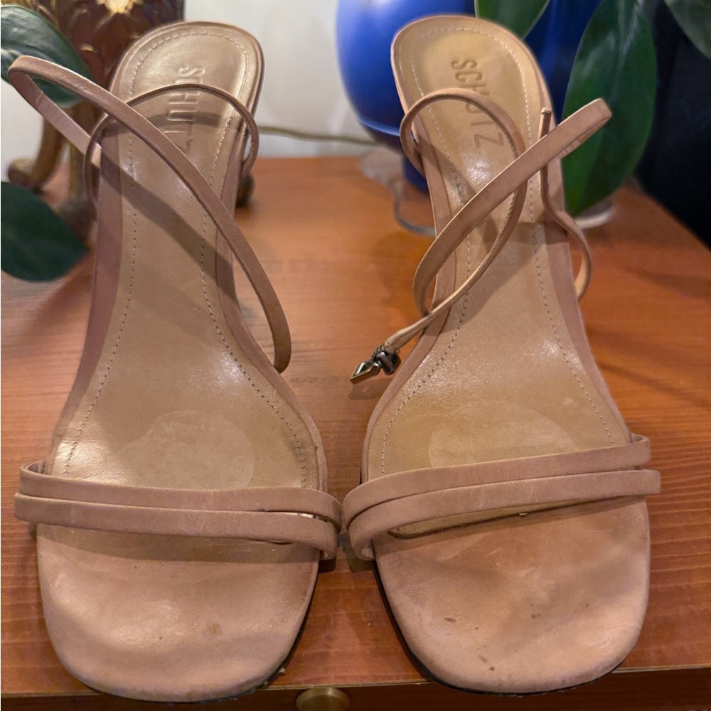 SCHUTZ Nude Strappy Sandals